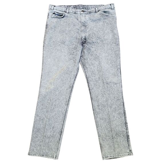 Vintage 90's Men LEVI'S 548 Silver Tab Medal Acid Black Gray Jeans 42x32 USA - Picture 3 of 15